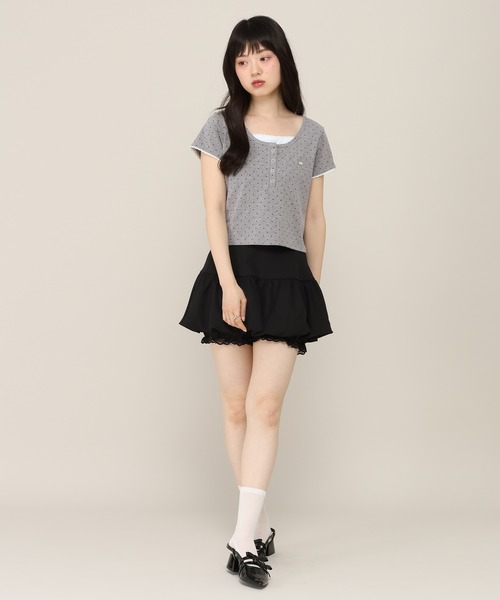 Heather(ヘザー)の「バイカラーヘンリーネックTEE 1051941(Tシャツ/カットソー・レディース・ホワイト系その他/ブルー/グレー系その他・FREE)」の10枚目の写真