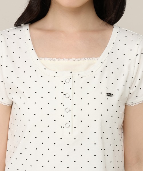Heather(ヘザー)の「バイカラーヘンリーネックTEE 1051941(Tシャツ/カットソー・レディース・ホワイト系その他/ブルー/グレー系その他・FREE)」の20枚目の写真
