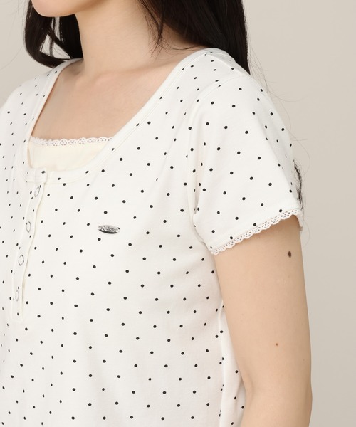 Heather(ヘザー)の「バイカラーヘンリーネックTEE 1051941(Tシャツ/カットソー・レディース・ホワイト系その他/ブルー/グレー系その他・FREE)」の21枚目の写真