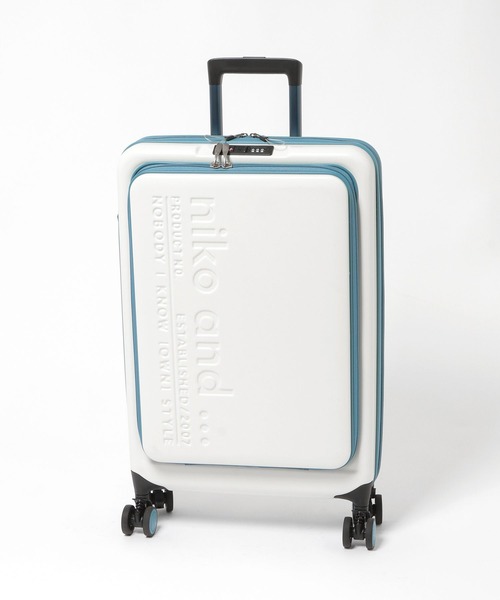 niko and...（ニコアンド）の「ニコロゴ折り畳みキャリーケースＭ/容量約65L（スーツケース/キャリーバッグ・レディース・アイボリー/ブラウン・0）」の11枚目の写真