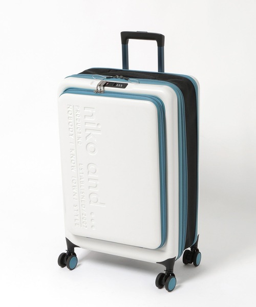 niko and...（ニコアンド）の「ニコロゴ折り畳みキャリーケースＭ/容量約65L（スーツケース/キャリーバッグ・レディース・アイボリー/ブラウン・0）」の12枚目の写真