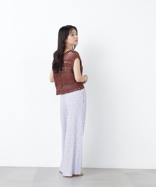 N.(N. Natural Beauty Basic)(エヌエヌナチュラルビューティーベーシック)の「フラワープリントイージーパンツ(その他パンツ・レディース・パープル系その他/ブラック系その他2・フリ-)」の18枚目の写真