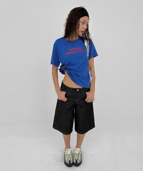 BLACKUP（ブラックアップ）の「[MADE] ヴィトムサマーバミューダデニムパンツ（デニムパンツ・レディース・ブラック・SMALL/MEDIUM）」の2枚目の写真