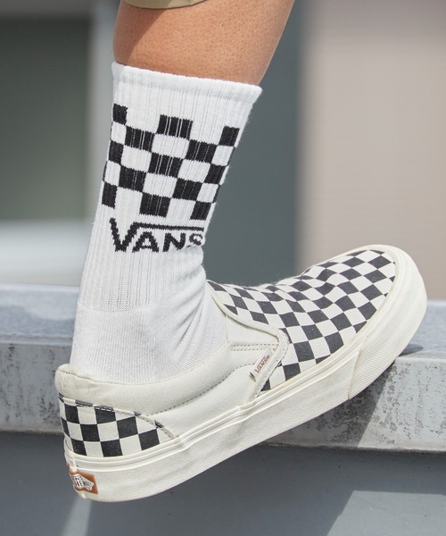 VANS（バンズ）の「VANS/ヴァンズ Classic Check Crew クラシックチェック クルーソックス クルー丈 3足セット 3足組 ストリート スケーター カジュアル メンズ 2026年 夏 夏服（ソックス/靴下・メンズ・マルチ・6h）」の8枚目の写真