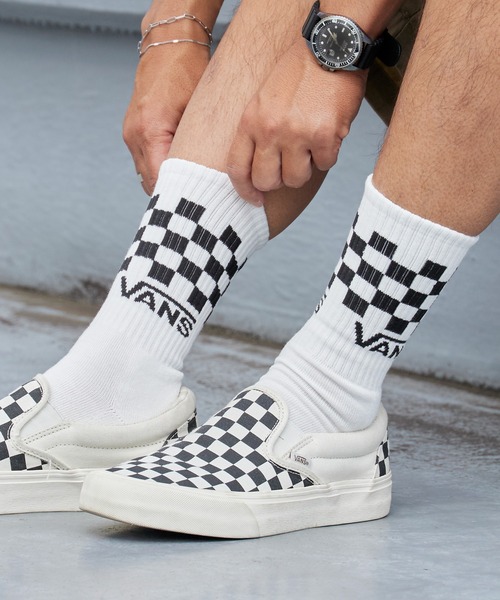 VANS（バンズ）の「VANS/ヴァンズ Classic Check Crew クラシックチェック クルーソックス クルー丈 3足セット 3足組 ストリート スケーター カジュアル メンズ 2026年 夏 夏服（ソックス/靴下・メンズ・マルチ・6h）」の9枚目の写真