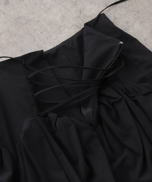 CITYSHOP（シティーショップ）の「MARGE COTTON CORSET DETAIL GATHERED SKIRT 1012-0105-033：スカート（スカート・レディース・ブラック・36/34）」の9枚目の写真