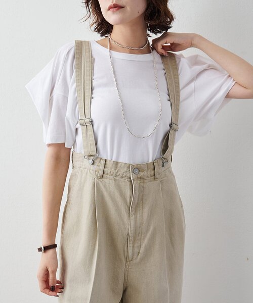 Whim Gazette（ウィムガゼット）の「【GEMINI】サスペンダーワイドパンツ（その他パンツ・レディース・オフホワイト/ベージュ・FREE）」の7枚目の写真