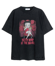 ベティブープシネマオーバーサイズ半袖Tシャツ_チャコール