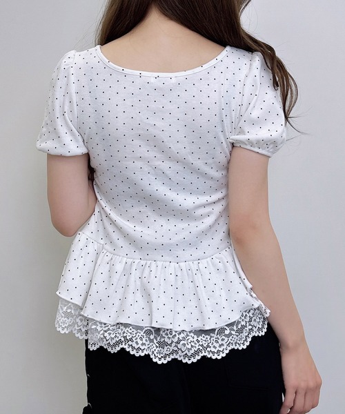 INGNI(イング)の「ヘンリーネックペプラムリブ/トップス(Tシャツ/カットソー・レディース・ホワイト系その他/ブラック系その他4・M)」の10枚目の写真