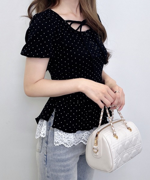 INGNI(イング)の「ヘンリーネックペプラムリブ/トップス(Tシャツ/カットソー・レディース・ホワイト系その他/ブラック系その他4・M)」の15枚目の写真