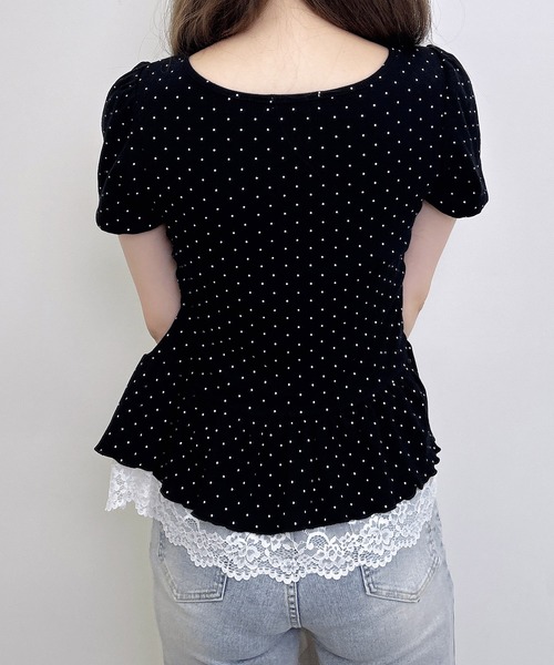 INGNI(イング)の「ヘンリーネックペプラムリブ/トップス(Tシャツ/カットソー・レディース・ホワイト系その他/ブラック系その他4・M)」の16枚目の写真