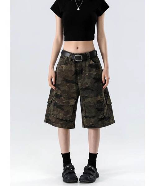 CERCA(チェルカ)の「【Bls】 【ZM】【Bling Leads】CAMO柄 6分丈スケーターパンツ(その他パンツ・レディース・カモフラージュ・FREE)」の3枚目の写真