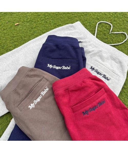 My sugar Babe（マイシュガーベイブ）の「2way Tuck Sweat pants（スウェットパンツ・メンズ・チャコール/レッド・LARGE/MEDIUM）」の11枚目の写真