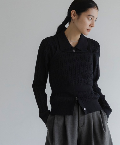 LOWRYS FARM(ローリーズファーム)の「ホソケーブルニットビスチェ 824183(その他トップス・レディース・ブラック/ホワイト/レッド/グレー・FREE)」の13枚目の写真
