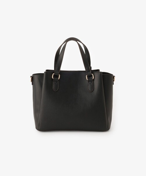 Afternoon Tea(アフタヌーンティー)の「【軽量 2WAY】合皮ミニトートバッグ(トートバッグ・レディース・ブラック・ONE SIZE)」の3枚目の写真