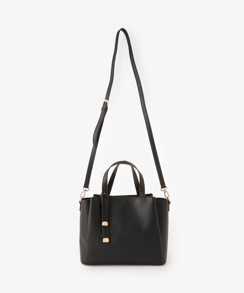 Afternoon Tea(アフタヌーンティー)の「【軽量 2WAY】合皮ミニトートバッグ(トートバッグ・レディース・ブラック・ONE SIZE)」の8枚目の写真