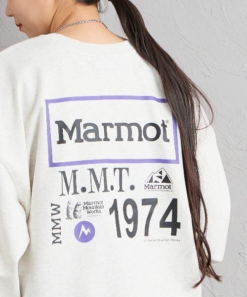 MARMOT（マーモット）の「[Marmot/マーモット] 別注 ヒストリーロゴ バックプリントスウェット（スウェット・レディース・アッシュグレー/チャコール・S/M/L/XL）」の22枚目の写真
