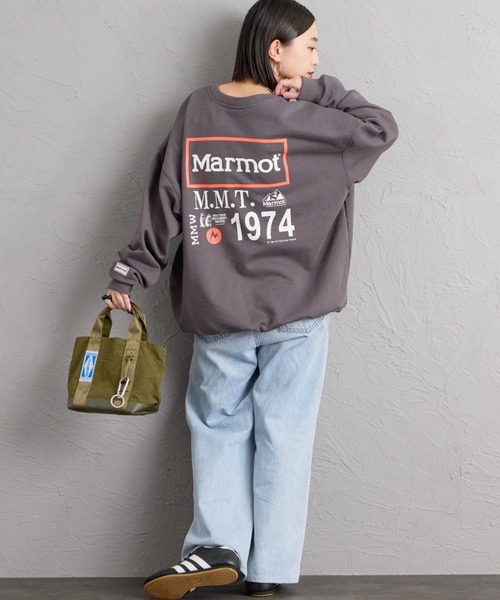 MARMOT（マーモット）の「【WEB先行予約】[Marmot/マーモット] 別注 ヒストリーロゴ バックプリントスウェット（スウェット・レディース・アッシュグレー/チャコール・S/M/L/XL）」の4枚目の写真