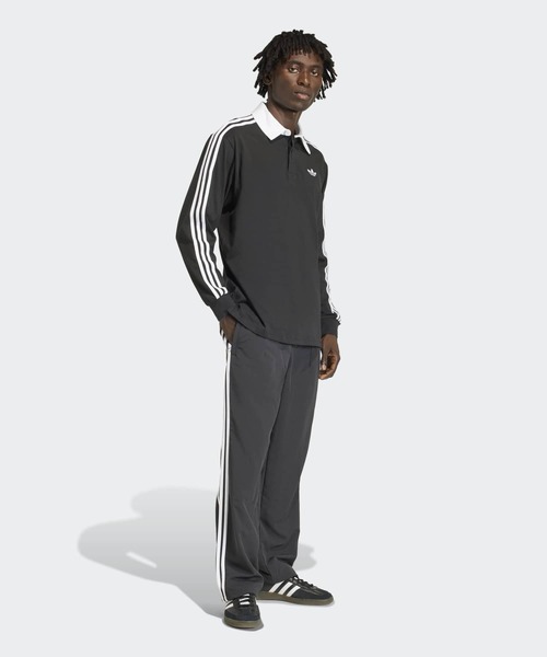 adidas(アディダス)の「スリーストライプス ラグビー 長袖ポロ / アディダスオリジナルス adidas Originals(ポロシャツ・メンズ・ブラック・LARGE/MEDIUM/3XL/XX-LARGE/SMALL/X-LARGE/X-SMALL)」の5枚目の写真