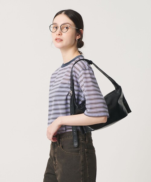 BEAUTY&YOUTH UNITED ARROWS（ビューティーアンドユースユナイテッドアローズ）の「コットンポリエステル シアーボーダー Tシャツ（Tシャツ/カットソー・レディース・オフホワイト/ダークブラウン/ライラック・FREE）」の10枚目の写真
