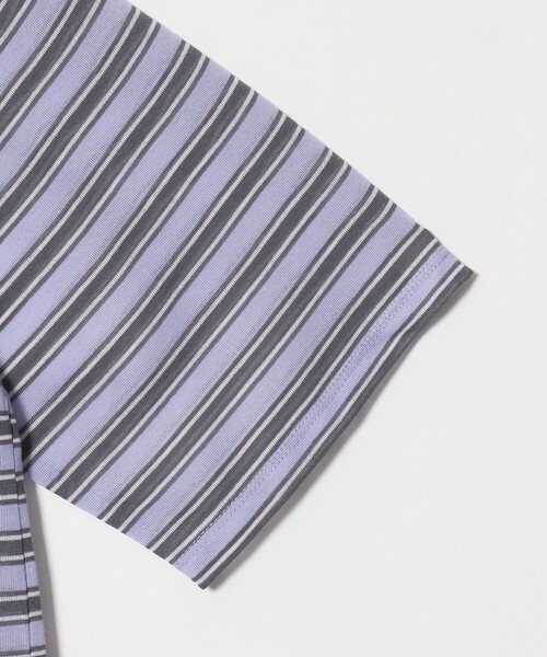 BEAUTY&YOUTH UNITED ARROWS（ビューティーアンドユースユナイテッドアローズ）の「コットンポリエステル シアーボーダー Tシャツ（Tシャツ/カットソー・レディース・オフホワイト/ダークブラウン/ライラック・FREE）」の19枚目の写真
