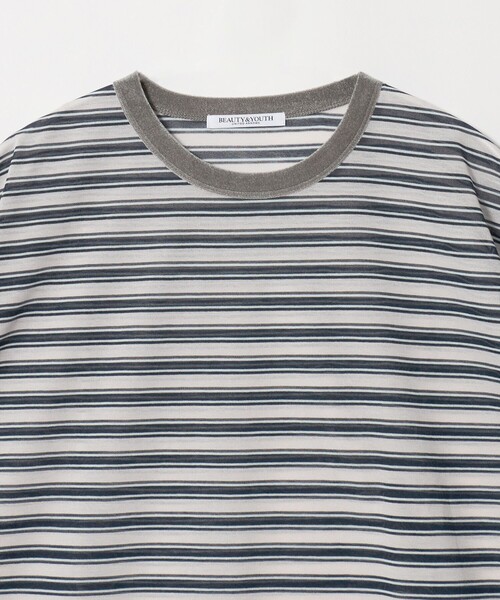 BEAUTY&YOUTH UNITED ARROWS（ビューティーアンドユースユナイテッドアローズ）の「コットンポリエステル シアーボーダー Tシャツ（Tシャツ/カットソー・レディース・オフホワイト/ダークブラウン/ライラック・FREE）」の22枚目の写真