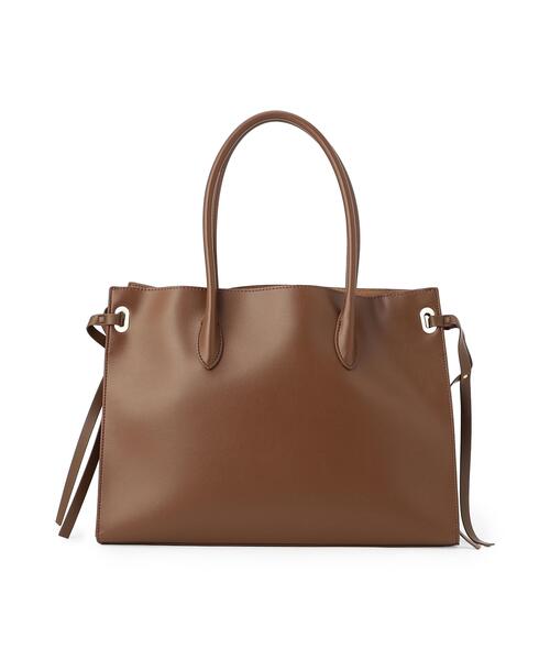 NATURAL BEAUTY BASIC（ナチュラルビューティーベーシック）の「〈A4収納可〉オーバルアイレットトート（トートバッグ・レディース・ダークブラウン/ブラック・-）」の4枚目の写真