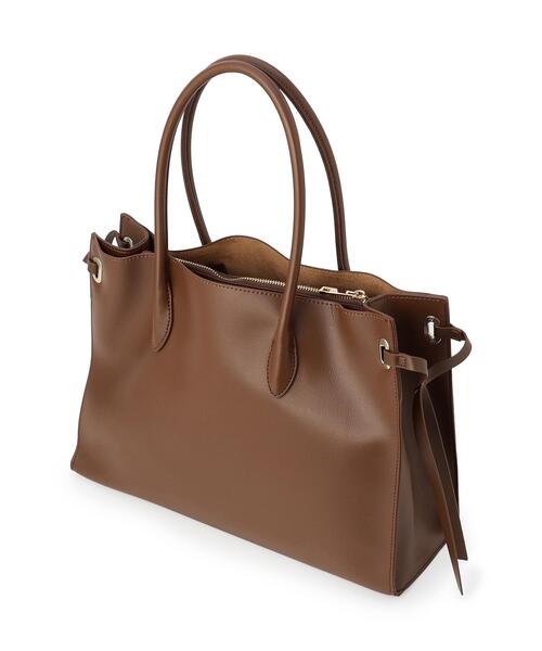 NATURAL BEAUTY BASIC（ナチュラルビューティーベーシック）の「〈A4収納可〉オーバルアイレットトート（トートバッグ・レディース・ダークブラウン/ブラック・-）」の5枚目の写真