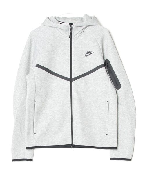 NIKE(ナイキ)の「NIKE TECH FLEECE WR FULL ZIP L/S HOODIE HV0950(パーカー・メンズ・グレー/ブラック・L/M)」の2枚目の写真