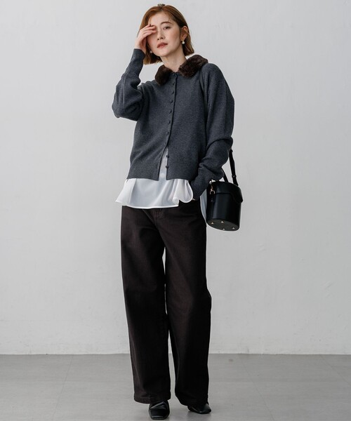 23区（ニジュウサンク）の「ナチュラルコットンベア シアーコンビ カットソー（Tシャツ/カットソー・レディース・ブラック系/ホワイト系・38/40）」の10枚目の写真