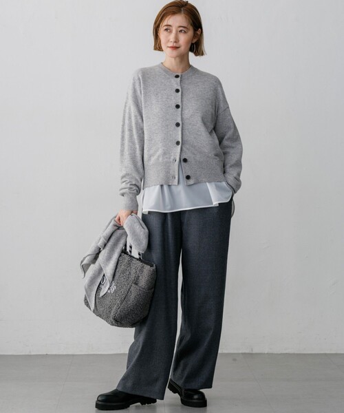 23区（ニジュウサンク）の「ナチュラルコットンベア シアーコンビ カットソー（Tシャツ/カットソー・レディース・ブラック系/ホワイト系・38/40）」の12枚目の写真