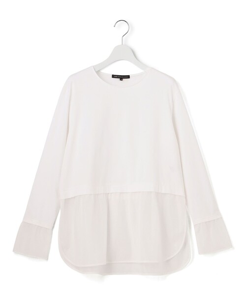 23区（ニジュウサンク）の「ナチュラルコットンベア シアーコンビ カットソー（Tシャツ/カットソー・レディース・ブラック系/ホワイト系・38/40）」の21枚目の写真
