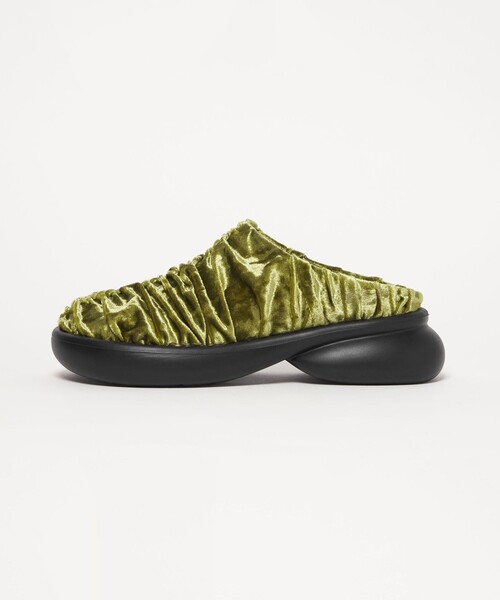 SY UNITED ARROWS(シーユナイテッドアローズ)の「<SY>ギャザースリッポン フラット50(スリッポン・レディース・ライトグレー/ライム/ブラック・22.5cm/23.5cm/24.5cm)」の3枚目の写真