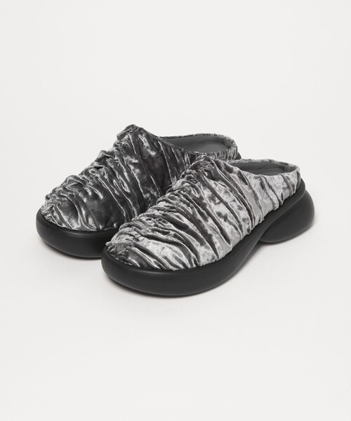 SY UNITED ARROWS(シーユナイテッドアローズ)の「<SY>ギャザースリッポン フラット50(スリッポン・レディース・ライトグレー/ライム/ブラック・22.5cm/23.5cm/24.5cm)」の4枚目の写真