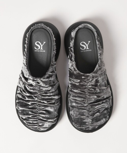 SY UNITED ARROWS(シーユナイテッドアローズ)の「<SY>ギャザースリッポン フラット50(スリッポン・レディース・ライトグレー/ライム/ブラック・22.5cm/23.5cm/24.5cm)」の5枚目の写真