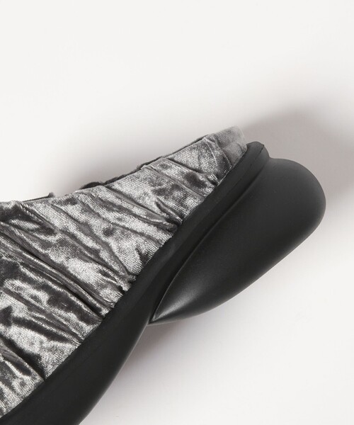 SY UNITED ARROWS(シーユナイテッドアローズ)の「<SY>ギャザースリッポン フラット50(スリッポン・レディース・ライトグレー/ライム/ブラック・22.5cm/23.5cm/24.5cm)」の11枚目の写真