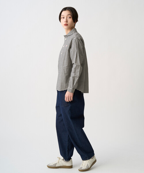 DANTON(ダントン)の「Women's Oxford Round Collar Pullover Shirt Pattern(シャツ/ブラウス・レディース・ブラック系その他/ブルー系その他5・34/36/38)」の4枚目の写真