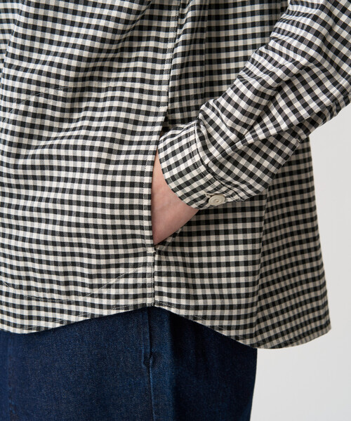 DANTON(ダントン)の「Women's Oxford Round Collar Pullover Shirt Pattern(シャツ/ブラウス・レディース・ブラック系その他/ブルー系その他5・34/36/38)」の7枚目の写真