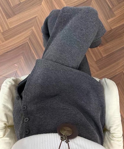 ampm（エーエムピーエム）の「スカートレイヤードワイドパンツ（その他パンツ・レディース・グレー/ブラック・S/M）」の14枚目の写真