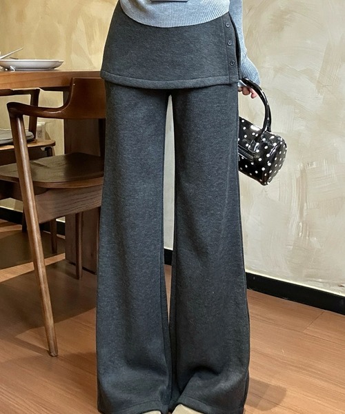 ampm（エーエムピーエム）の「スカートレイヤードワイドパンツ（その他パンツ・レディース・グレー/ブラック・S/M）」の20枚目の写真