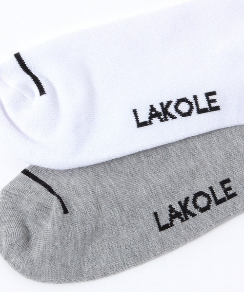 LAKOLE(ラコレ)の「ショートkewlロゴソックス / 1057109(ソックス/靴下・メンズ・グレー/ホワイト/ブラック・FREE)」の8枚目の写真