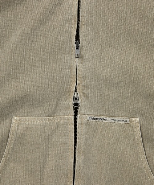 thisisneverthat(ディスイズネバーザット)の「Overdyed Hooded Jacket(ブルゾン・メンズ・ベージュ/ネイビー/ブラック・S/XL/L/M)」の9枚目の写真