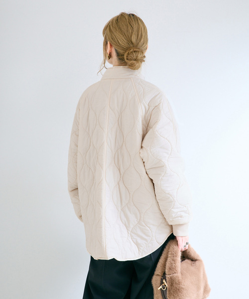 B.C STOCK（ベーセーストック）の「《追加4》ウォッシャブル / キルティングリバーシブルブルゾン（その他アウター・レディース・ブラック/カーキ/アイボリー・FREE）」の12枚目の写真