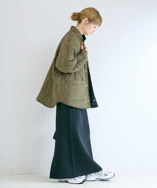 B.C STOCK（ベーセーストック）の「《追加4》ウォッシャブル / キルティングリバーシブルブルゾン（その他アウター・レディース・ブラック/カーキ/アイボリー・FREE）」の20枚目の写真