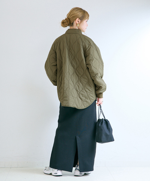 B.C STOCK（ベーセーストック）の「《追加4》ウォッシャブル / キルティングリバーシブルブルゾン（その他アウター・レディース・ブラック/カーキ/アイボリー・FREE）」の21枚目の写真