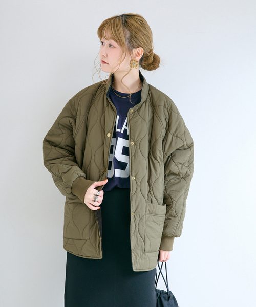 B.C STOCK（ベーセーストック）の「《追加4》ウォッシャブル / キルティングリバーシブルブルゾン（その他アウター・レディース・ブラック/カーキ/アイボリー・FREE）」の22枚目の写真