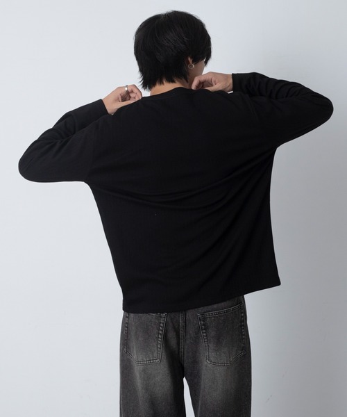 LUCY(ルーシー)の「LUCY/【26年秋冬新作】リングドットヘンリーネックリブT(LS)(Tシャツ/カットソー・メンズ・ブラック/オフホワイト/チャコール・MEDIUM/LARGE)」の7枚目の写真