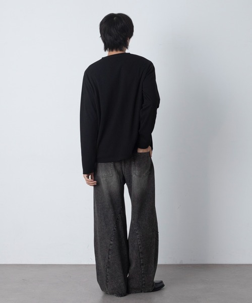 LUCY(ルーシー)の「LUCY/【26年秋冬新作】リングドットヘンリーネックリブT(LS)(Tシャツ/カットソー・メンズ・ブラック/オフホワイト/チャコール・MEDIUM/LARGE)」の10枚目の写真