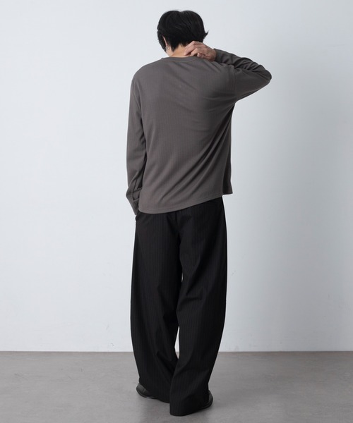 LUCY(ルーシー)の「LUCY/【26年秋冬新作】リングドットヘンリーネックリブT(LS)(Tシャツ/カットソー・メンズ・ブラック/オフホワイト/チャコール・MEDIUM/LARGE)」の16枚目の写真