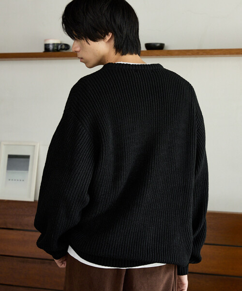 U.S. POLO ASSN.(ユーエスポロアッスン)の「U.S. POLO ASSN. × PUBLUX/ユーエスポロアッスン 別注 ワンポイント 刺繍 畦編み クルーネック ニット プルオーバー 限定展開(ニット/セーター・メンズ・グレー/ブラック/ネイビー/サックスブルー・LARGE/MEDIUM/SMALL)」の14枚目の写真